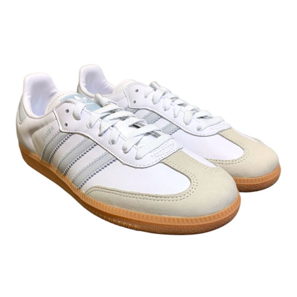 Cloud White/Halo Blue/Off White - Adidas Women's Samba OG Shoe – Classic Leather